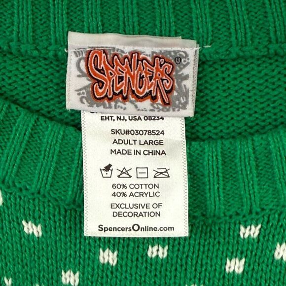 Spencer’s Gifts Ugly Christmas Holiday Sweater “I See You When You’re Sh*tfaced” - Picture 6 of 10